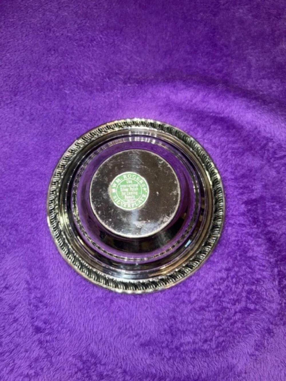 Vintage Wm. Rogers Silverplate Candy Dish, 6.5